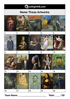 famous artwork portrait name the art piece trivia question picture