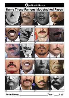 famous faces moustaches trivia picture round