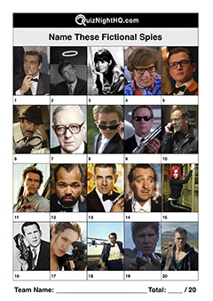 fictional spies famous faces picture trivia round