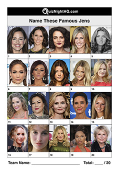 famous faces celebrities named jen picture trivia quiz