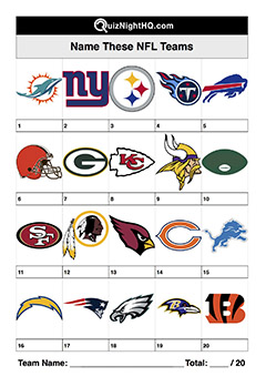 Sports Team Logos 005 – NFL – QuizNightHQ