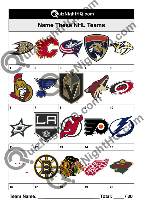 nhl team logos with names