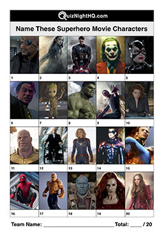 superhero movie characters film trivia round
