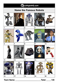robot characters names