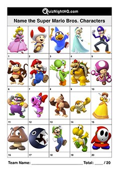 all super mario characters